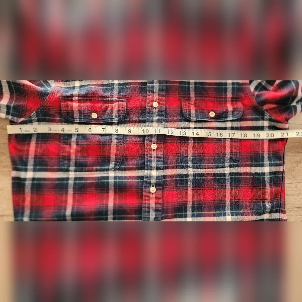 Polo Ralph Lauren‎ Red Plaid Flannel Button-up Shirt Men's Medium